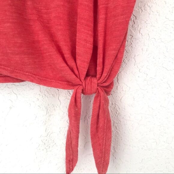 MAEVE Knotted Tank Top‎ Sleeveless Side Tie Burnout Anthro Faded Red XS New - Picture 5 of 7